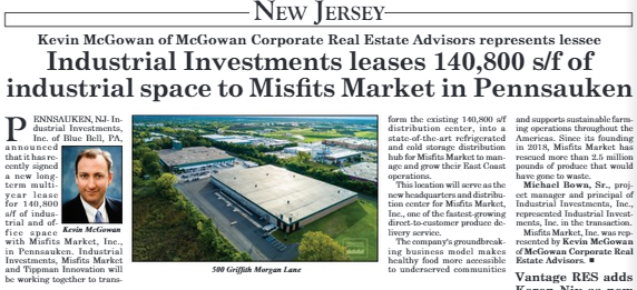 News about McGowan Corporate Real Estate Advisors