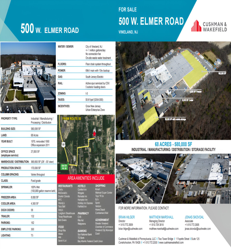 500 West Elmer Drive Vineland, NJ